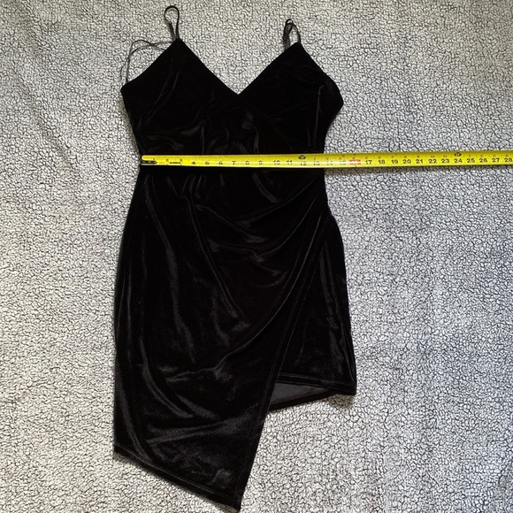 Cotton Candy Black Ruched One Shoulder Slip Dress - Picture 1 of 14